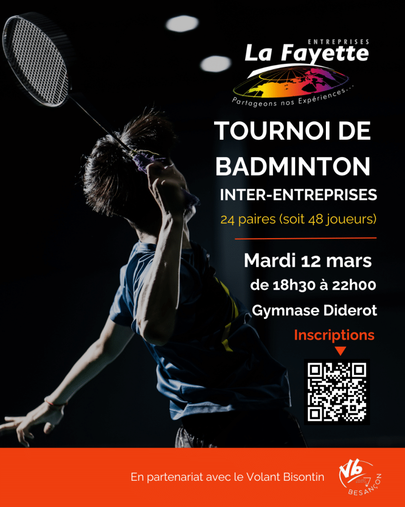 Créneaux mardi 12 mars Diderot JEUNES + ADULTES annulés - Besoin de bénévoles 2 RESEAUX SOCIAUX TOURNOI BADMINTON LA FAYETTE