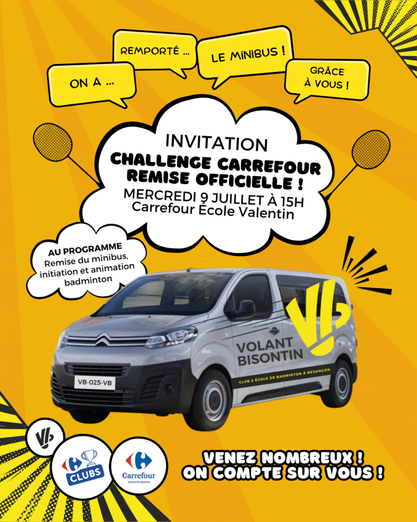 Invitation à la cérémonie de remise officielle du Minibus Carrefour ! 1 Remise officielle